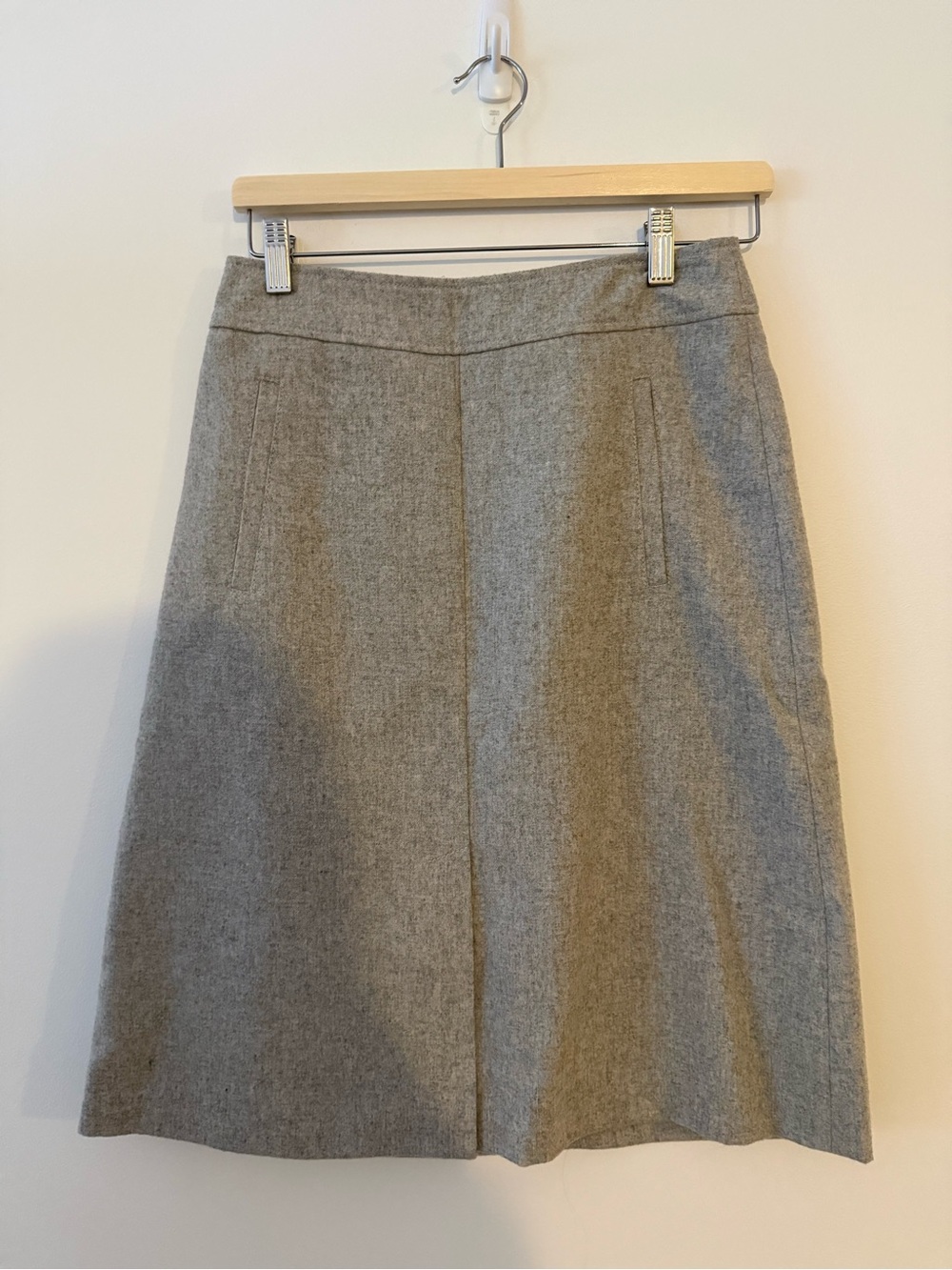 NWT Banana Republic Grey Wool Blend Lined Skirt
